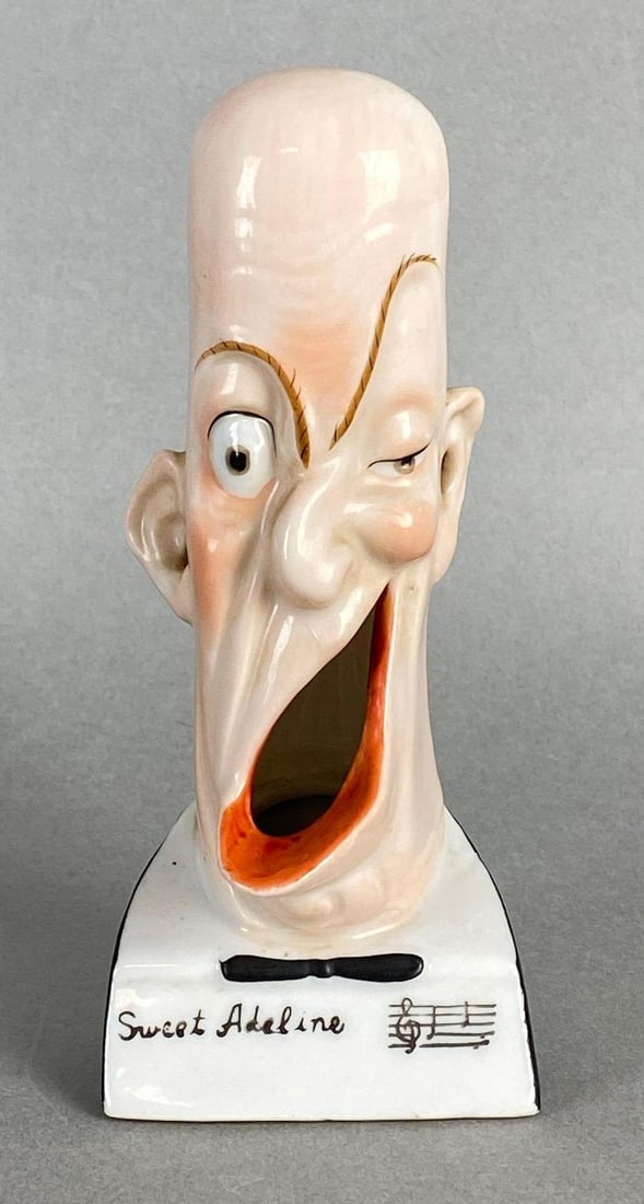Schafer and Vatar Porcelain Sweet Adeline Figural Head Porcelain Ashtray (1 of 5)