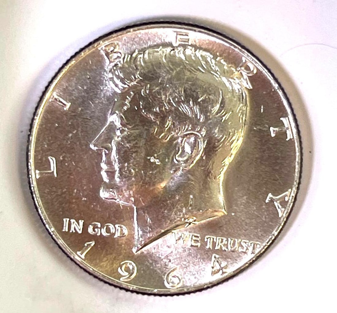 1964 US Kennedy Silver Half Dollar BU (1 of 2)