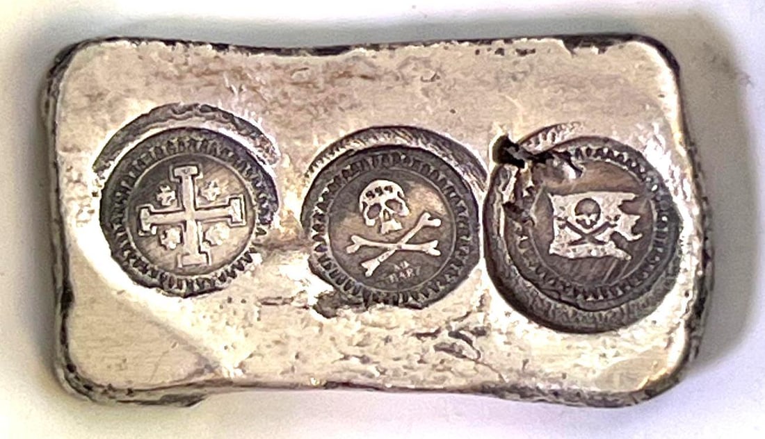 MK Barz Pirate Treasure 1 oz .999 Fine Silver Bar (1 of 2)