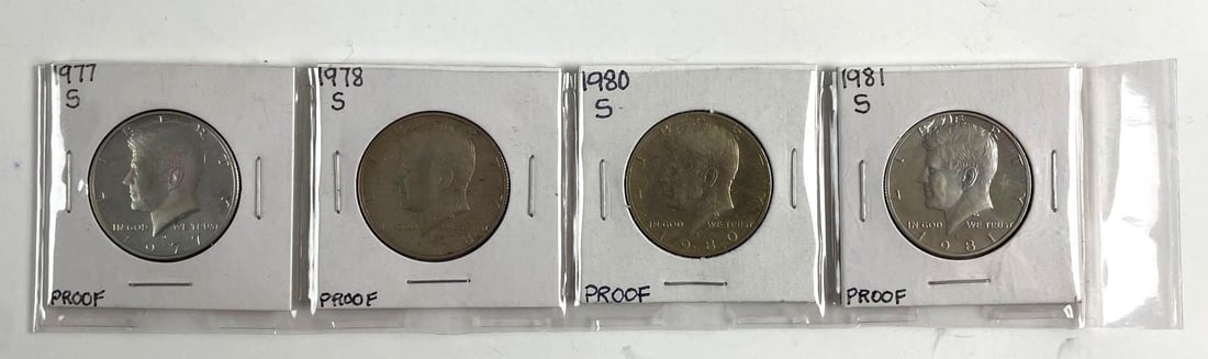Group of 4 Kennedy Half Dollar Silver Proofs (1 of 2)