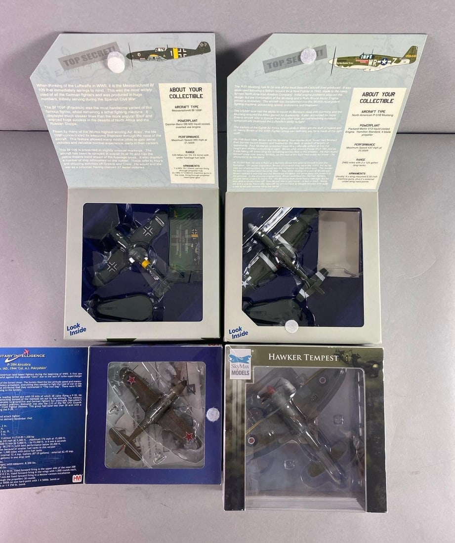 Group of 4 Die-Cast Allies and Axis WW2 Airplanes Models (1 of 1)