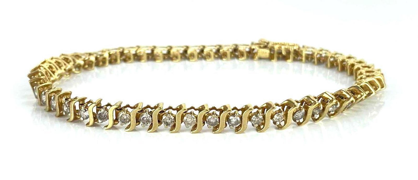 10K Gold Diamond Bracelet (1 of 3)