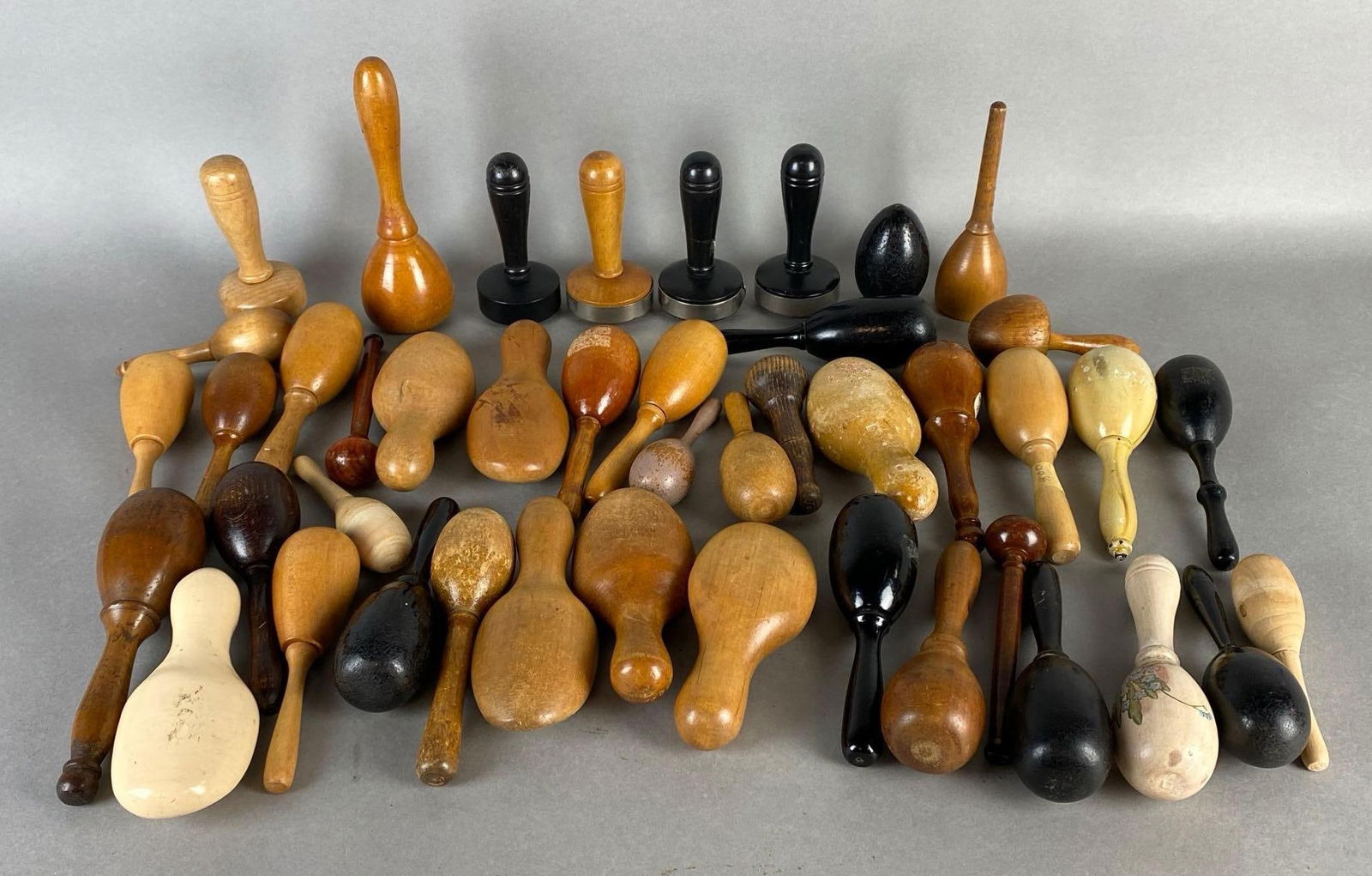 Group of 40+ Wood Sock Darning Eggs (1 of 4)