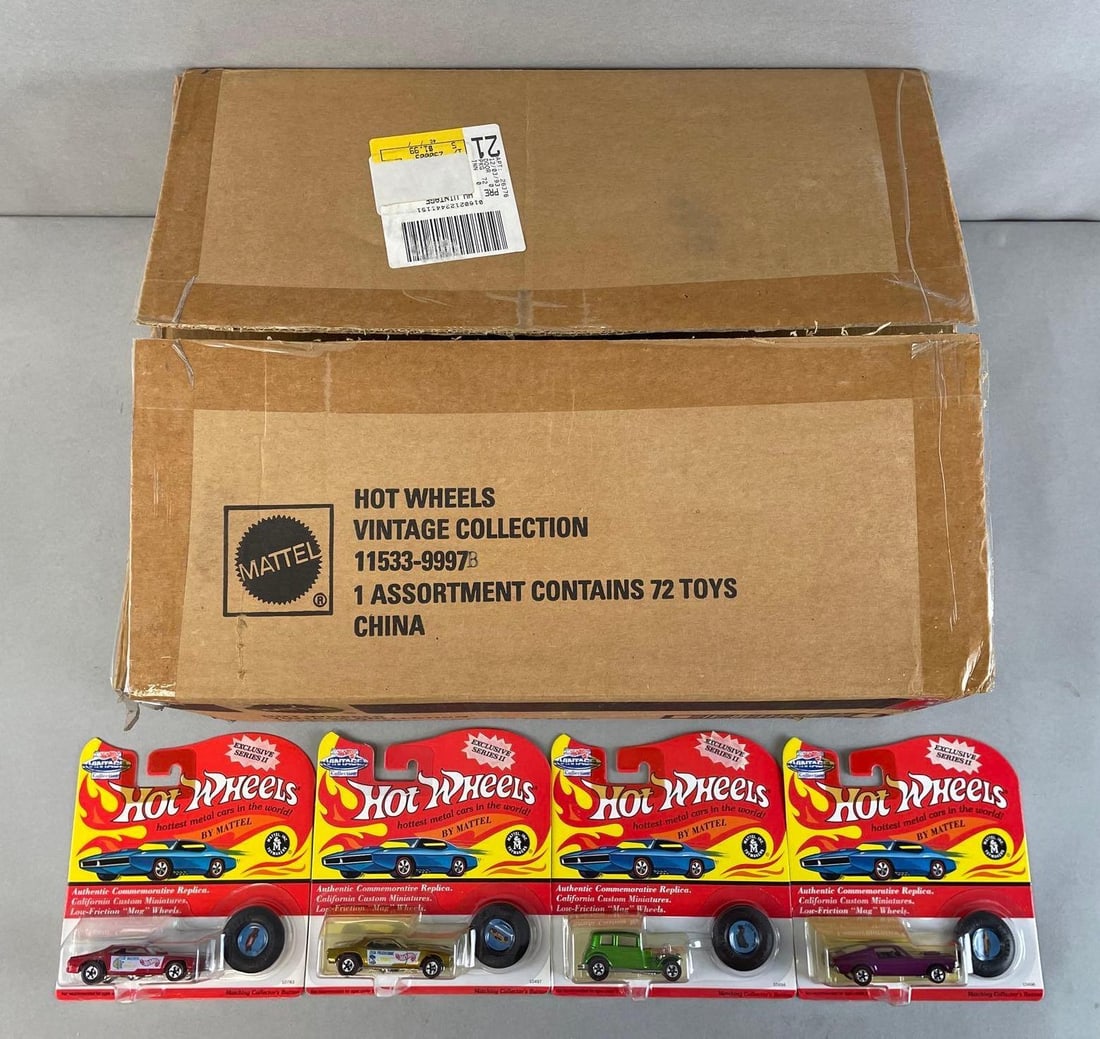 Group of 72 Mattel Hot Wheels Vintage Collection Diecast Vehicles (1 of 3)