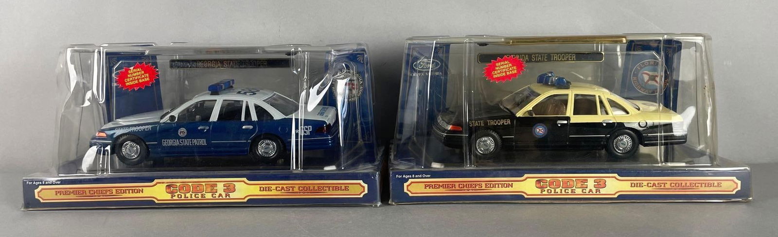 Group of 2 Code 3 Ford Crown Victoria Police Die-Cast Cars (1 of 3)