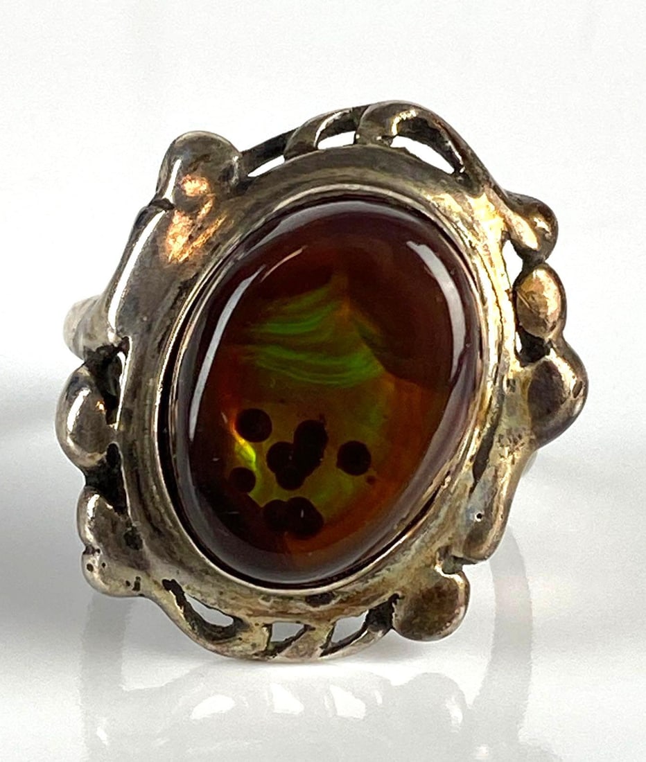 Sterling Silver Native American Fire Agate Ring (1 of 5)