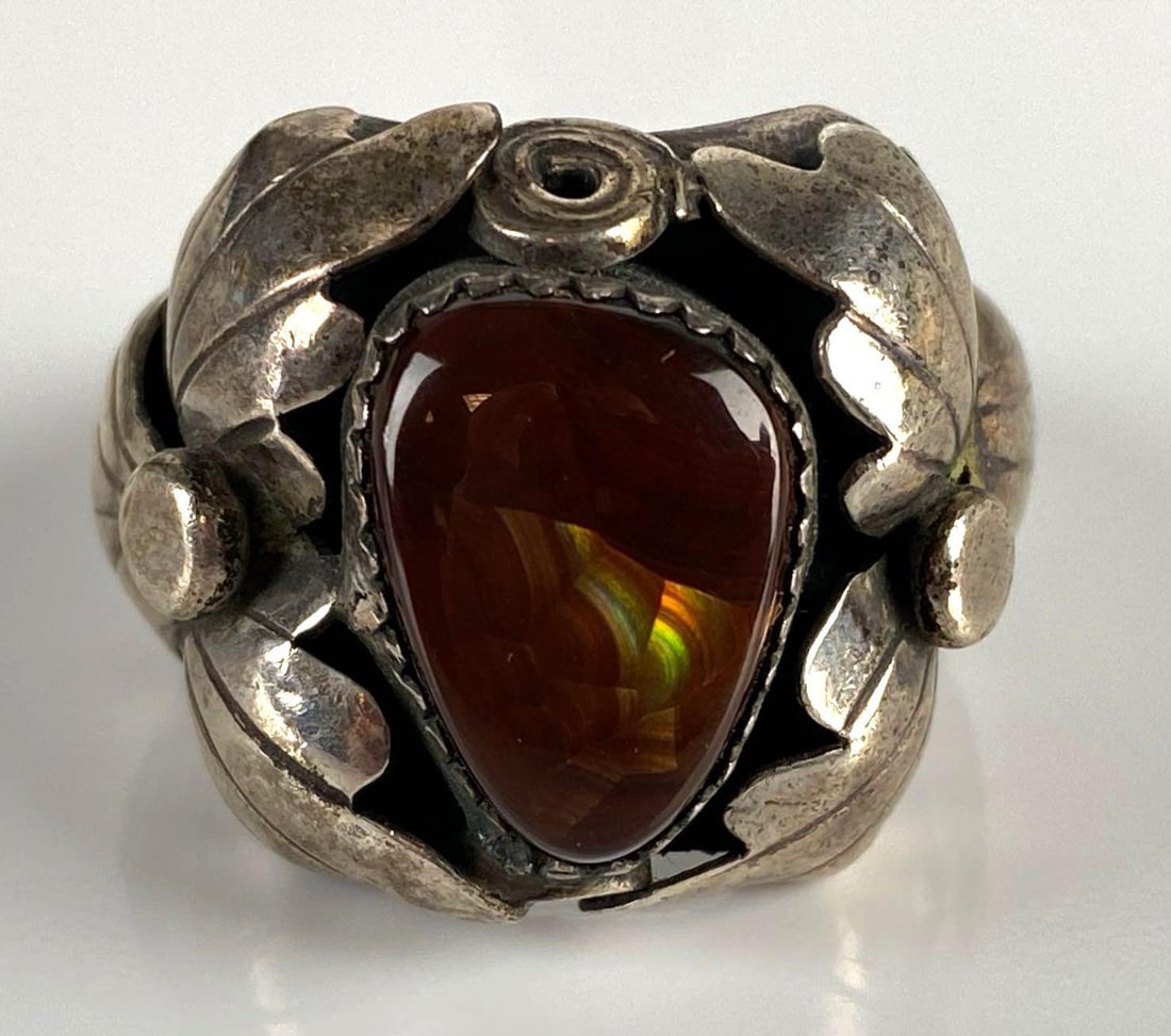 Sterling Silver Native American Fire Agate Ring (1 of 5)