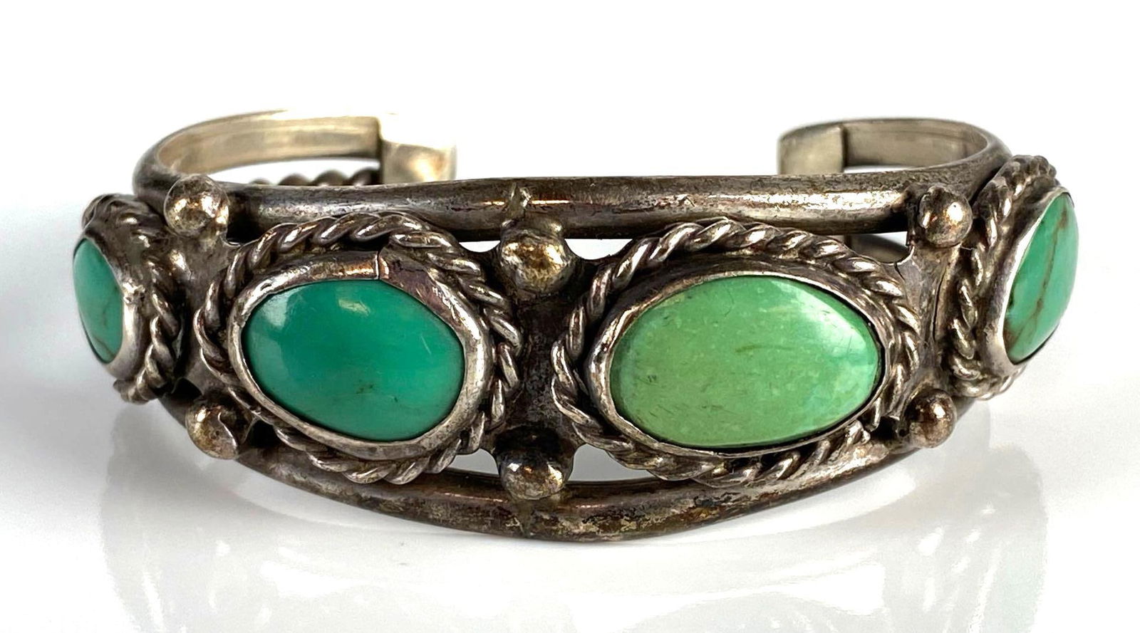 Sterling Silver Native American Turquoise Cuff Bracelet (1 of 5)