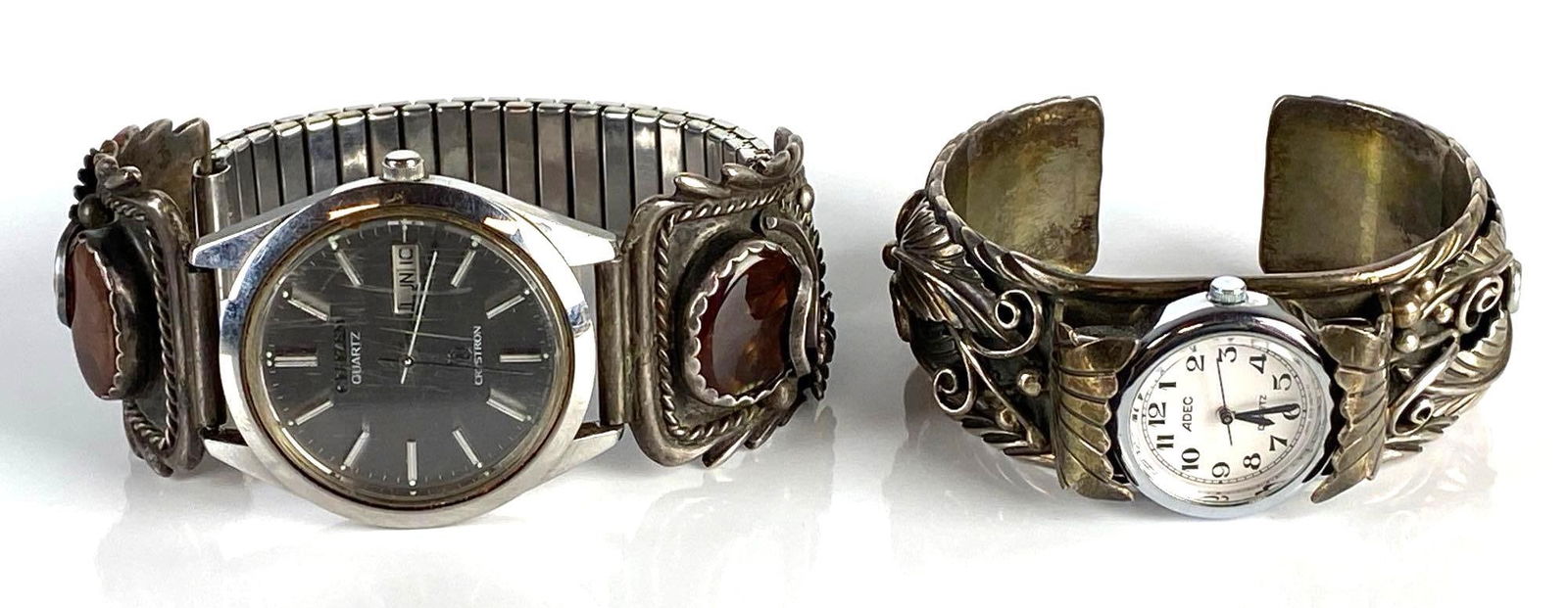 Group of 2 Sterling Silver Fire Agate Wristwatches (1 of 7)