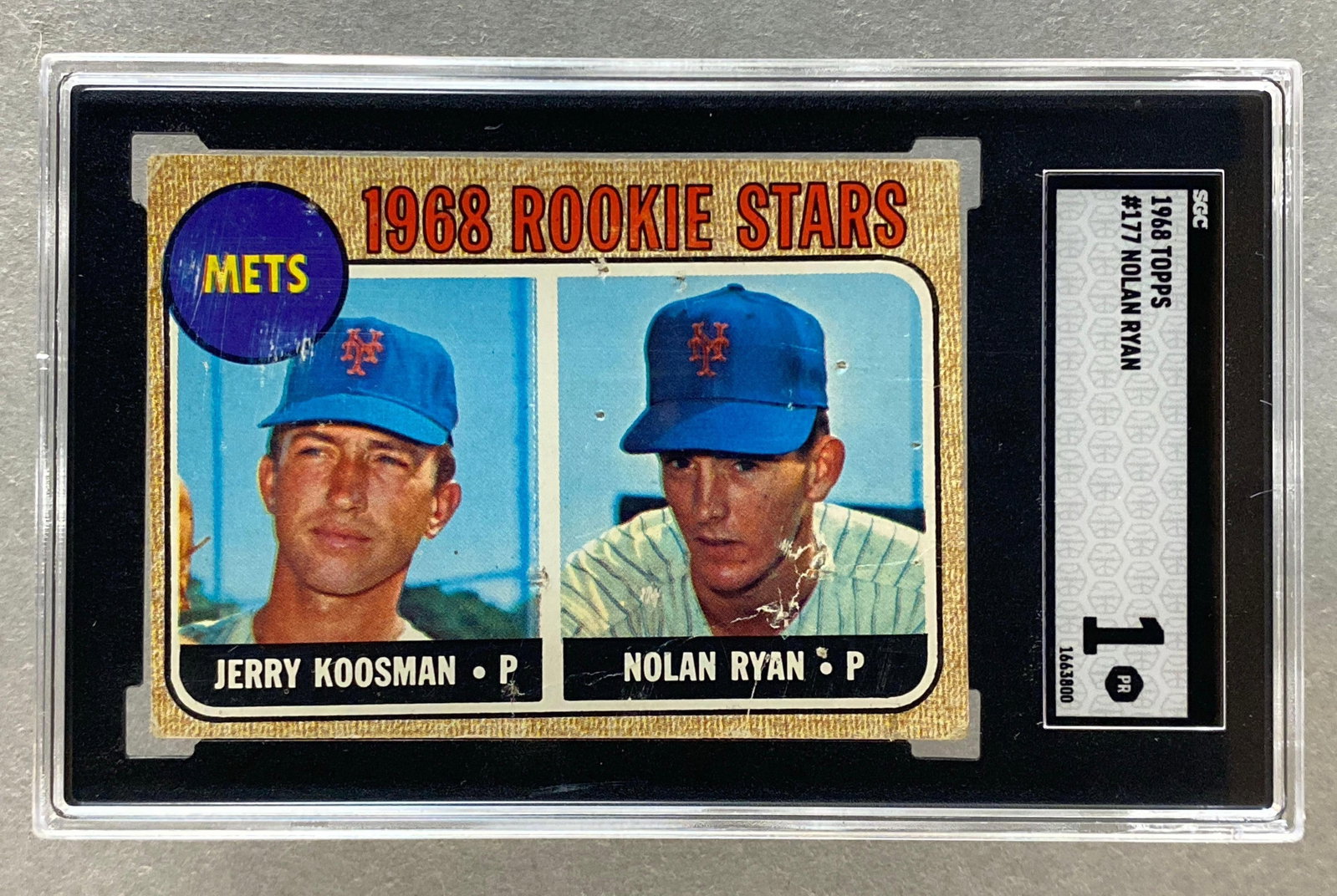 1968 Topps Nolan Ryan #177 SGC 1: 1968 Topps Nolan Ryan #177 SGC 1