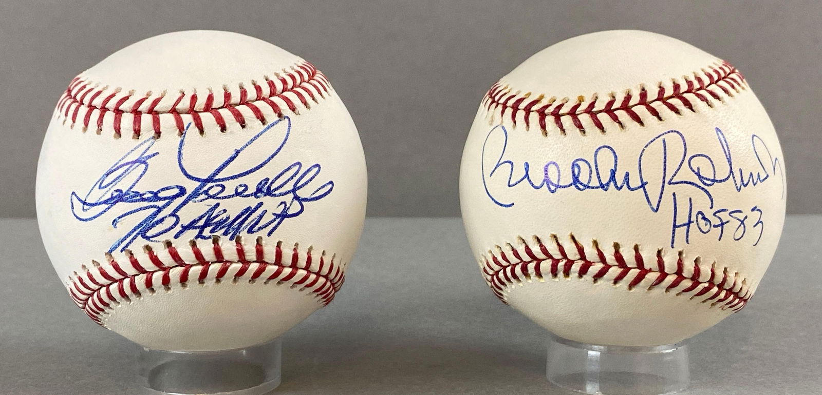 Boog Powell and Brooks Robinson Signed Official MLB Rawling Selig Baseballs with Inscriptions: Baltimore Orioles Autographs, Boog Powell 70 ALMVP, Brooks Robinson HOF83, We guarantee these to pass a 3rd party authentication, 1 - Case included