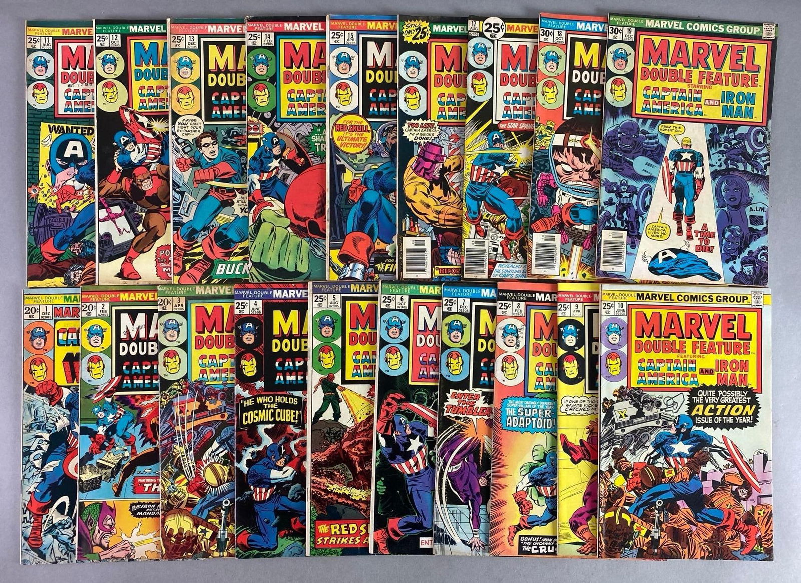 Group of 19 Marvel Double Team Captain America and Iron Man Comic Books (1 of 3)