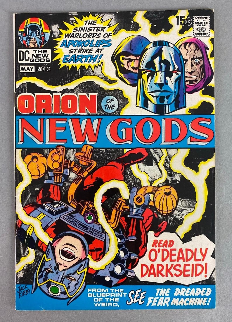 DC Comics Orion of the New Gods: May 1971, Bronze Age, $.15, bagged and boarded, brown stain and residue on back cover