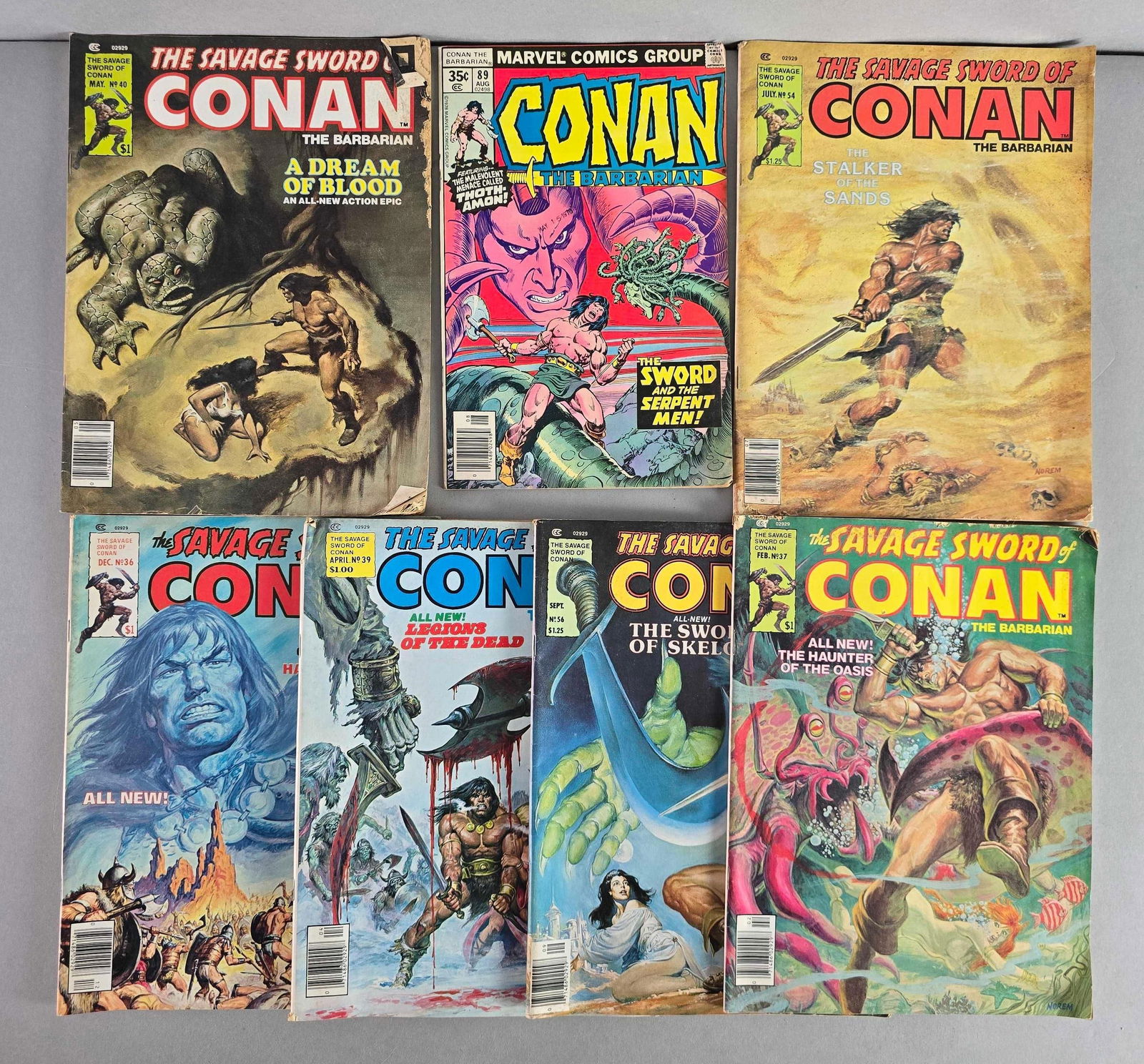 Group of 7 Marvel Conan The Barbarian Comic Books  and More (1 of 3)