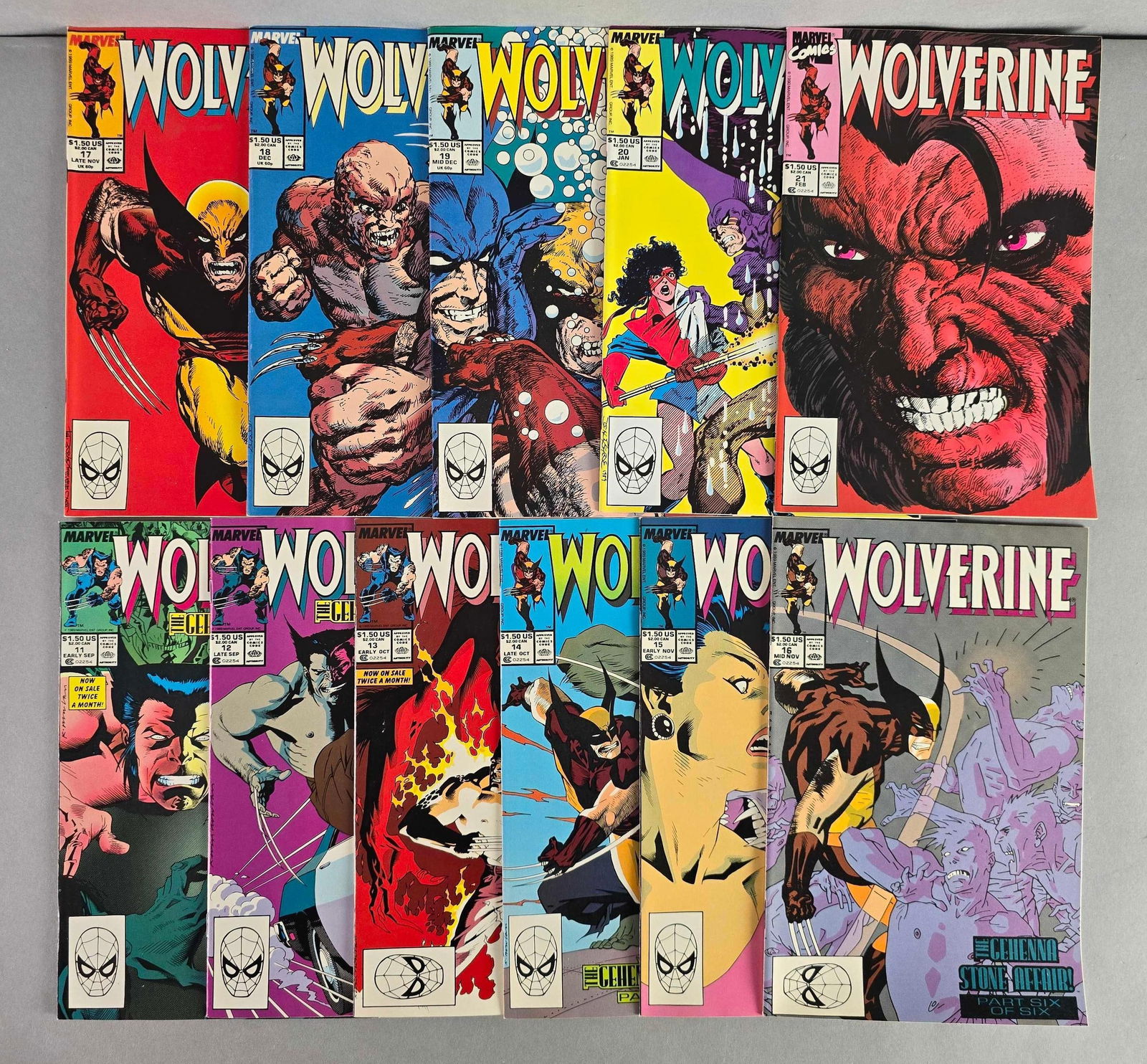 Group of 11 Marvel Wolverine Comic Books (1 of 3)