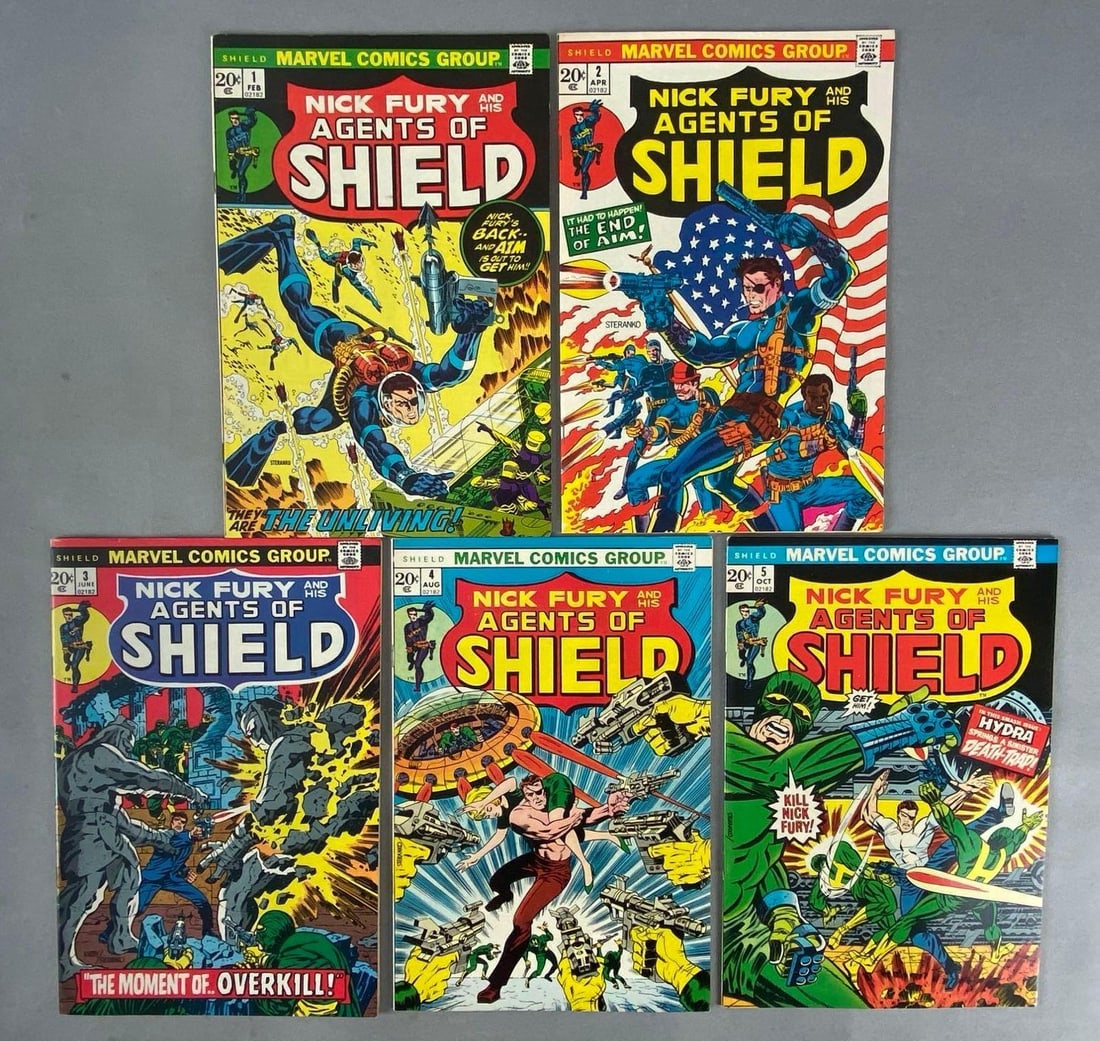 Group of 5 Marvel Nick Fury and his Agents if Shield Comic Books (1 of 4)