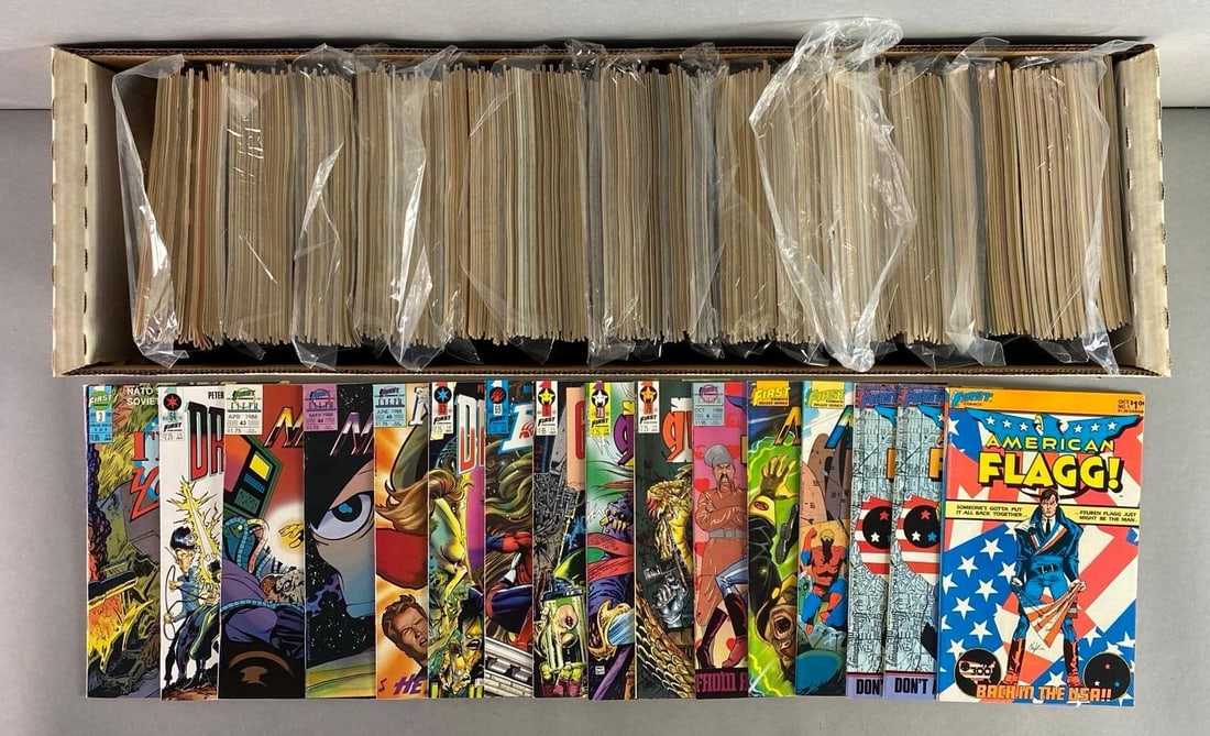Long Box of Approx 200+ Comic Books: Includes Team yankee, Badger, Dreadstar and more, modern Ge