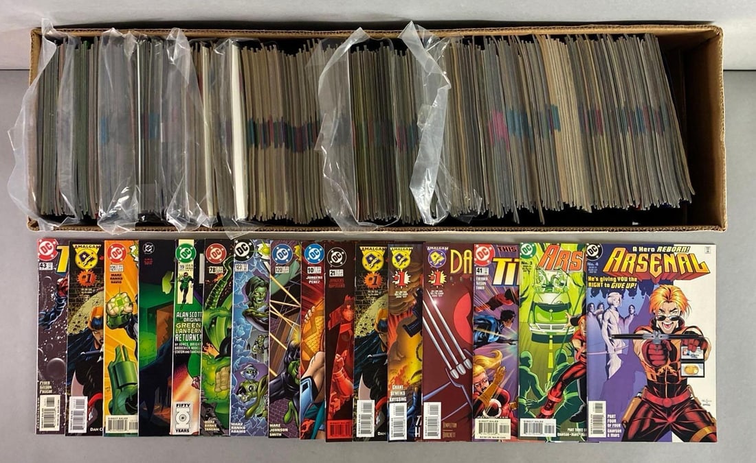 Long Box of Approx 200+ DC / Amalgam Comic Books (1 of 3)