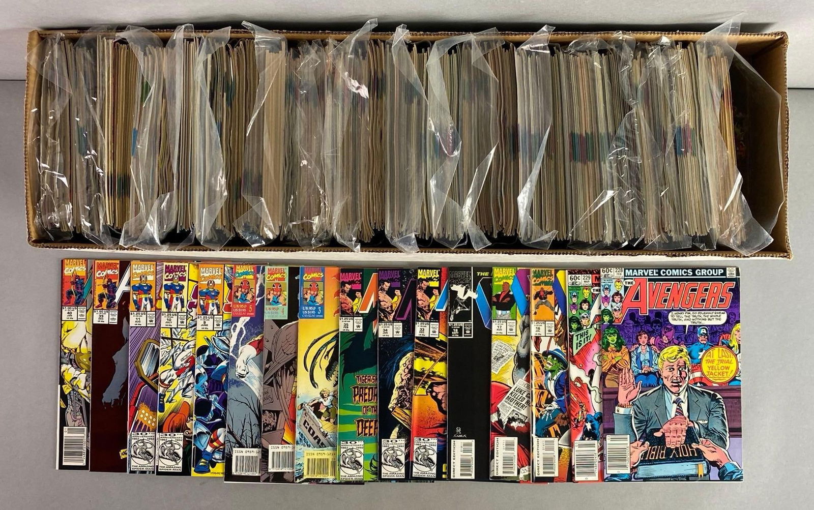 Long Box of Approx 200+ Marvel Comic Books (1 of 3)