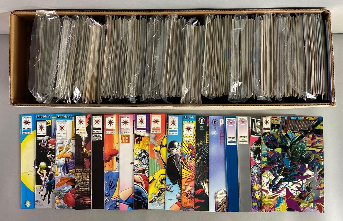 Long Box of Approx 200+ Valiant Comic Books (1 of 3)
