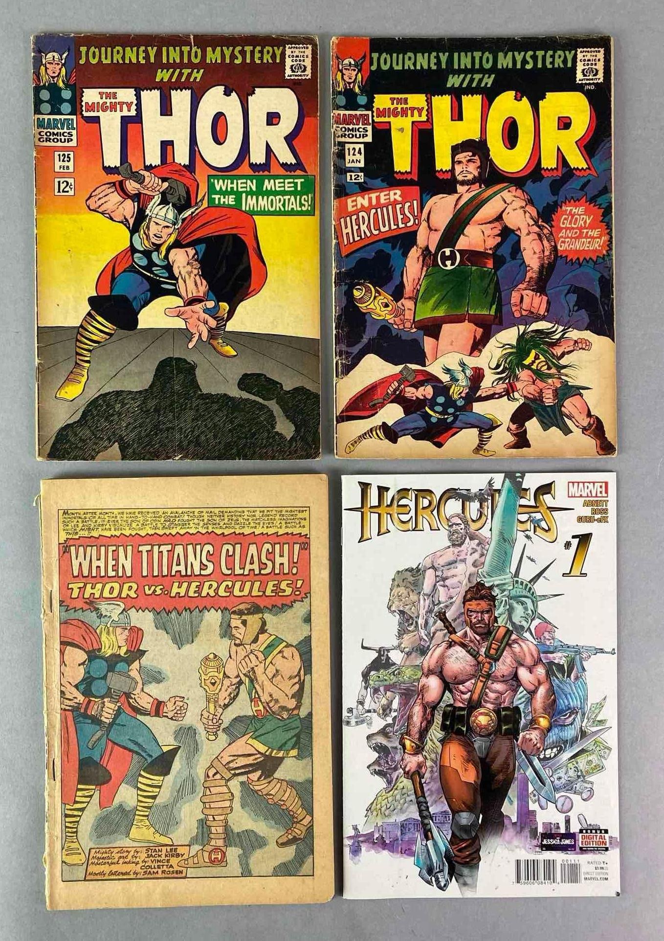 Group of 4 Marvel The Mighty Thor and Hercules Comic Books (1 of 6)