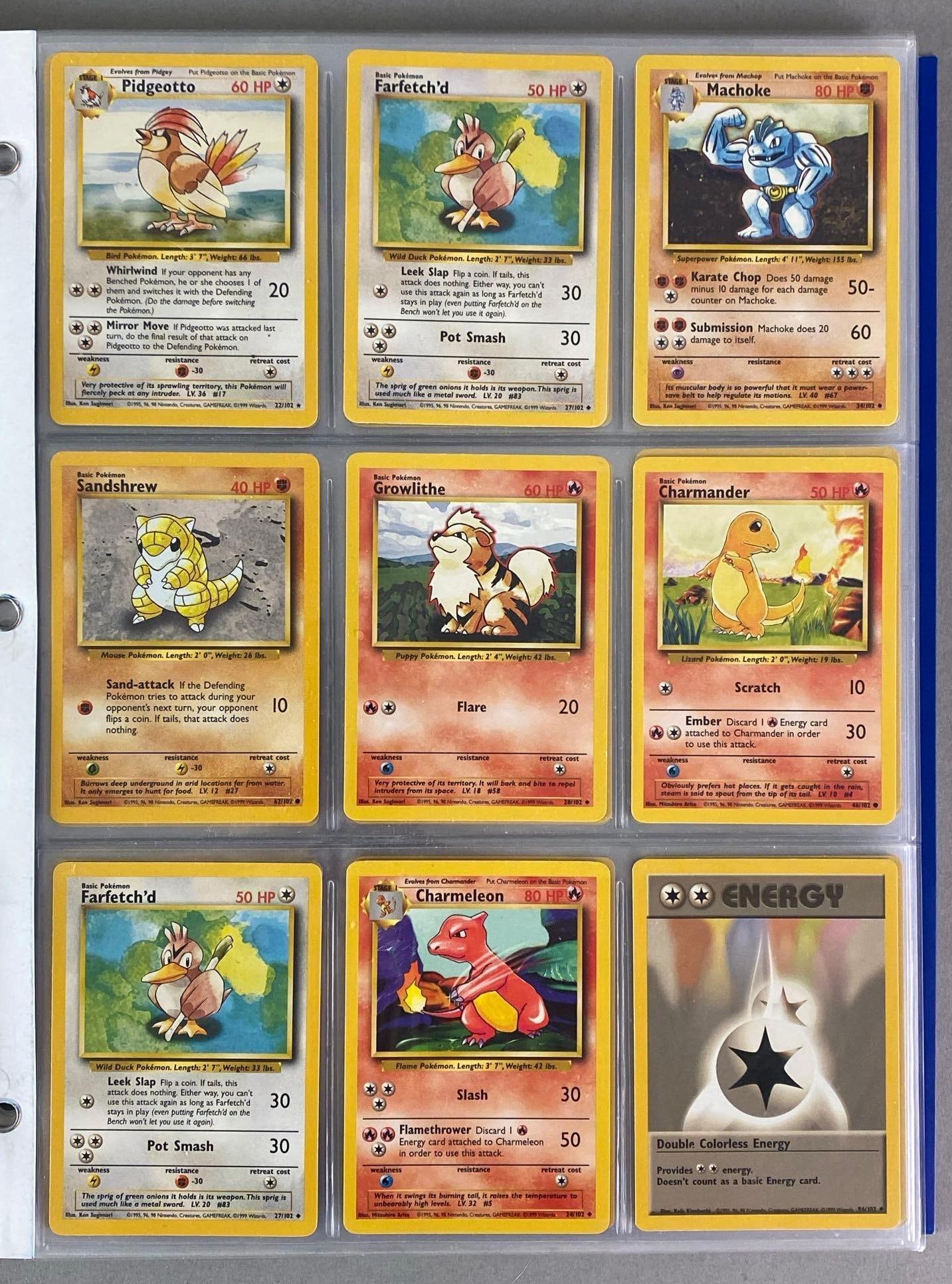Folder of 1999 Pokemon Cards (1 of 10)