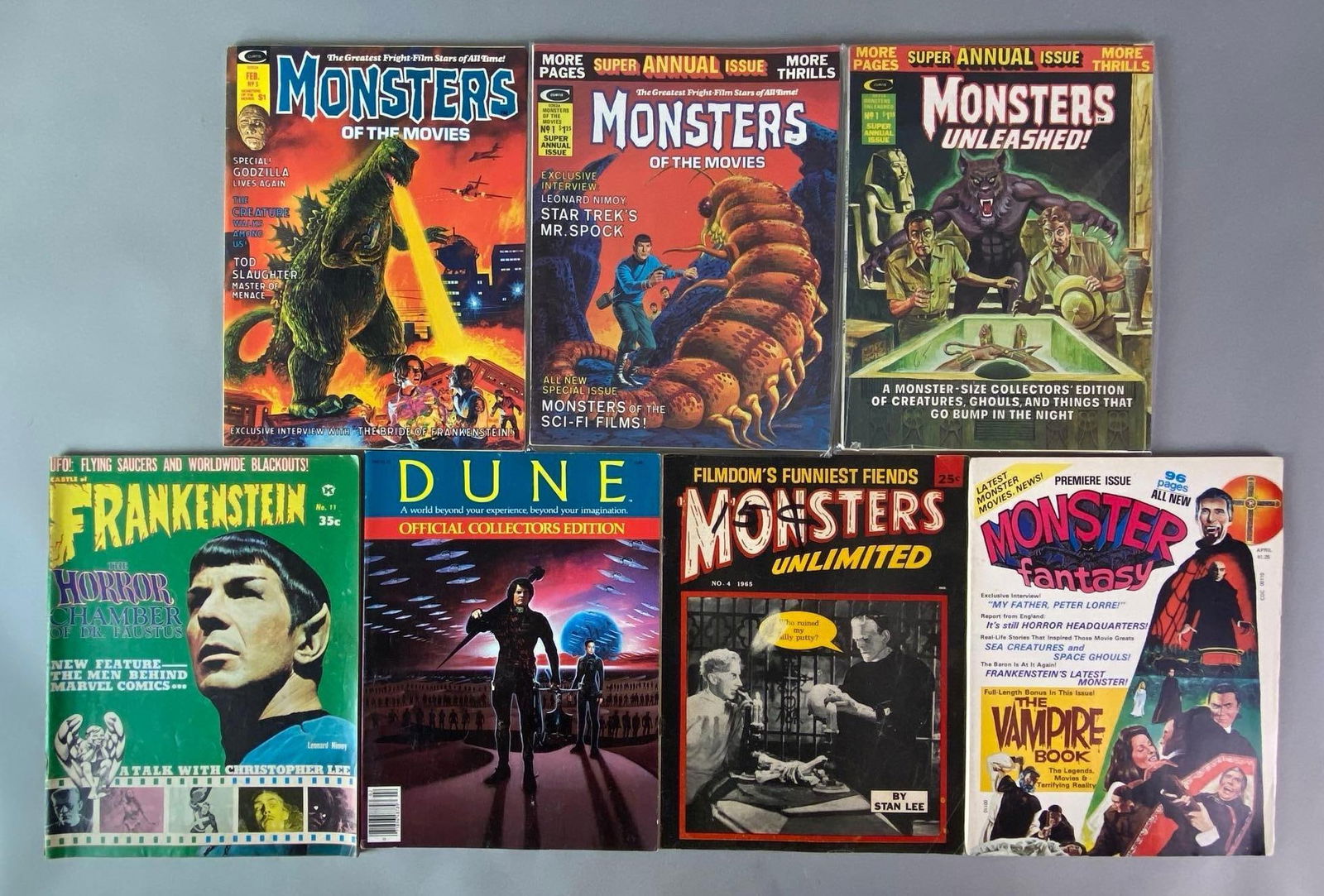 Group of 7 Assorted Monster Magazines (1 of 4)