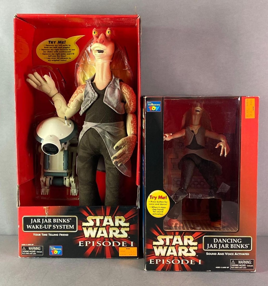 Group of 2 Thinking Tot Star Wars Episode I Jar Jar Binks Figures (1 of 6)