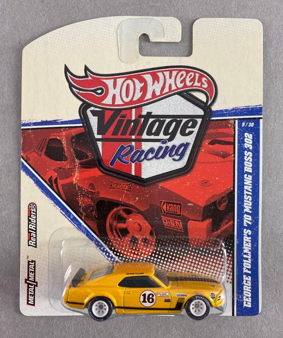 Mattel Hot Wheels Vintage Racing No. 16 George Follmers 1970 Mustang Boss 302 (1 of 2)
