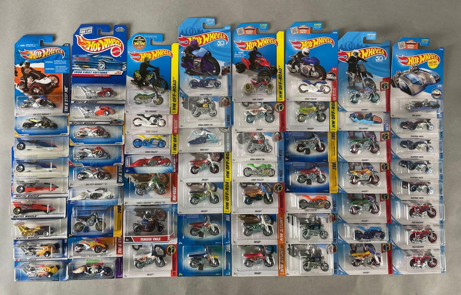 Group of 60+ Mattel Hot Wheels Die-Cast Motorcycles (1 of 4)