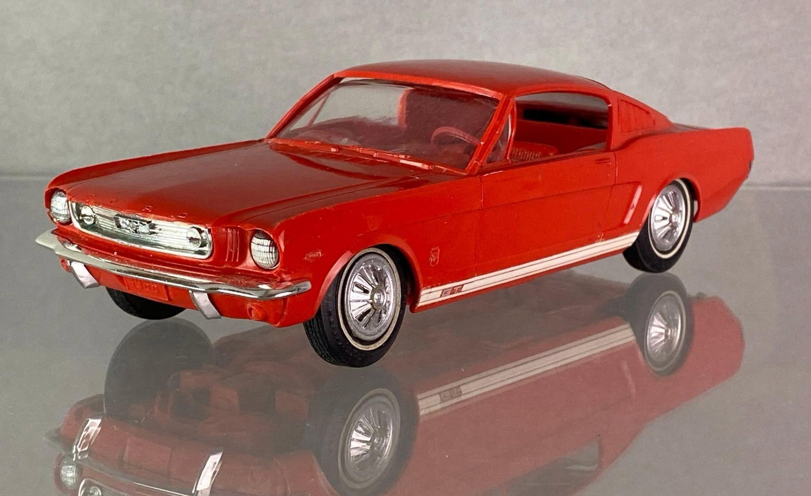 1966 Ford Mustang 2+2 Fastback Dealership Promo Car: 1/25 scale, Poppy Red, No friction.