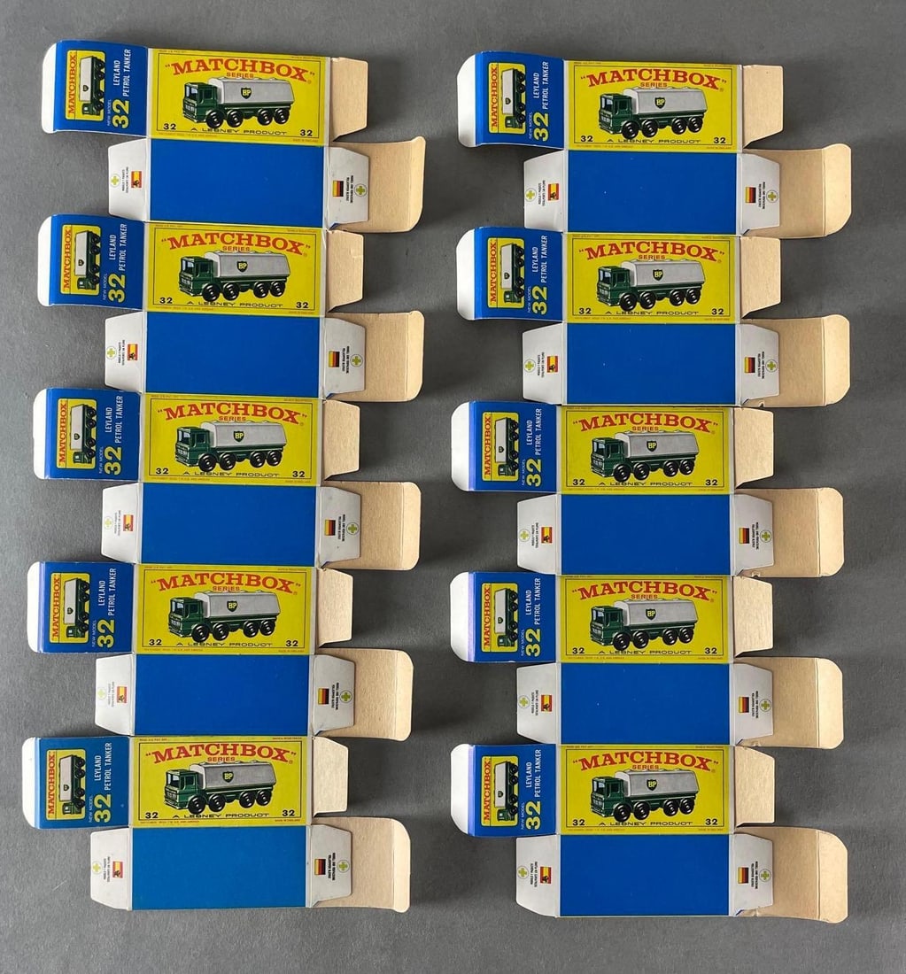 Group of 10 Matchbox E Type No. 32 Boxes (1 of 2)