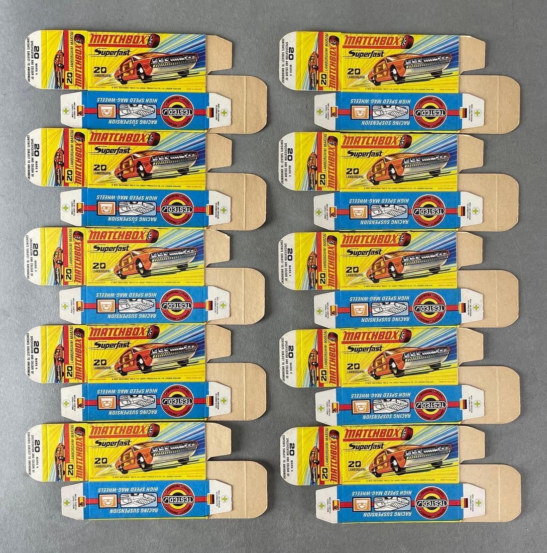 Group of 10 Matchbox Superfast H Type No. 20 Boxes (1 of 2)