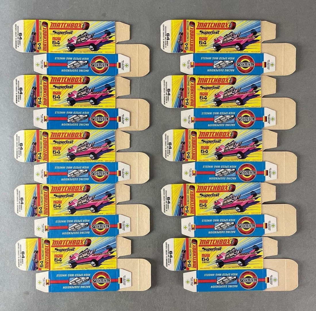 Group of 10 Matchbox Superfast H Type No. 64 Boxes (1 of 2)