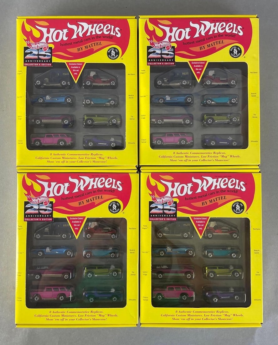 Group of 4 Mattel Hot Wheels 25th Anniversary Die-Cast Sets (1 of 2)