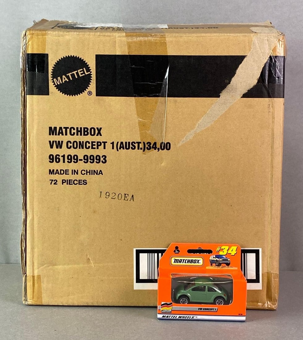 Factory Box of Matchbox No. 34 VW Concept 1 Die-Cast Vehicles (1 of 5)