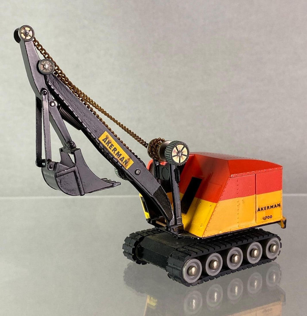 Tekno No. 860 Akerman 700 Die-Cast Cable Excavator: 1/50 scale, Made in Denmark.