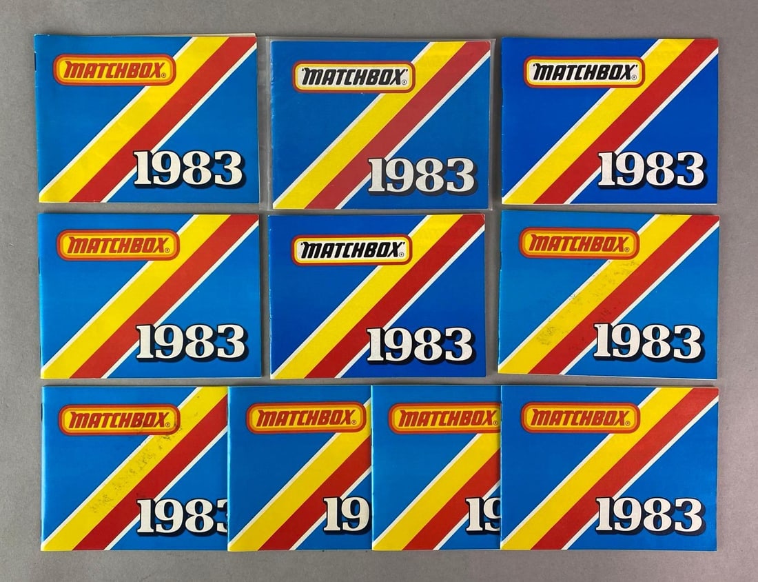 Group of 10 1983 Matchbox Collectors Catalogues: All measure 4 1/2 x 6 inches.