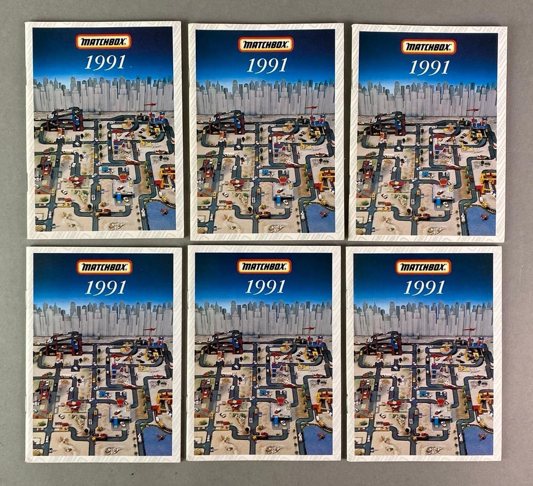 Group of 6 1991 Matchbox Collectors Catalogues: All measure 4 1/4 x 5 3/4 inches.