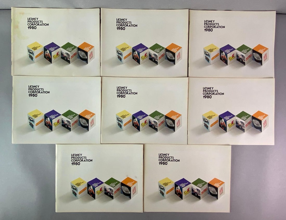 Group of 8 1980 Lesney Product Collectors Catalogues: All measure 8 1/2 x 11 inches.