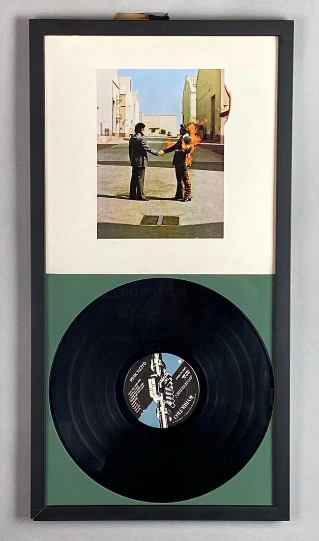Pink Floyd Wish You Were Here Framed Vintage Vinyl Record (1 of 2)