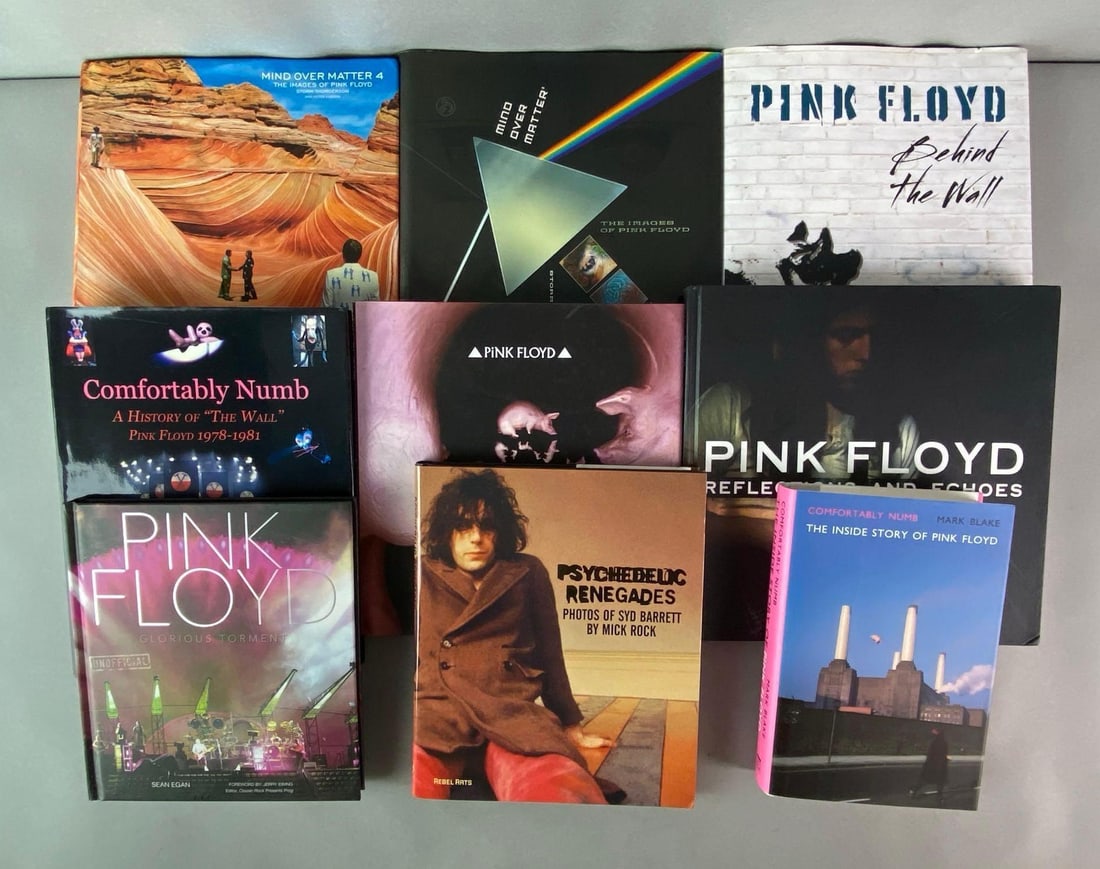 Group of 9 Pink Floyd Related Hardcover Books (1 of 3)