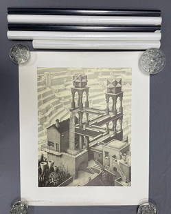 Group of 6 Posters: Includes MC Escher, Pink Floyd, 5 are sealed. Escher measures 25 1/2 x 21 1/2 inches