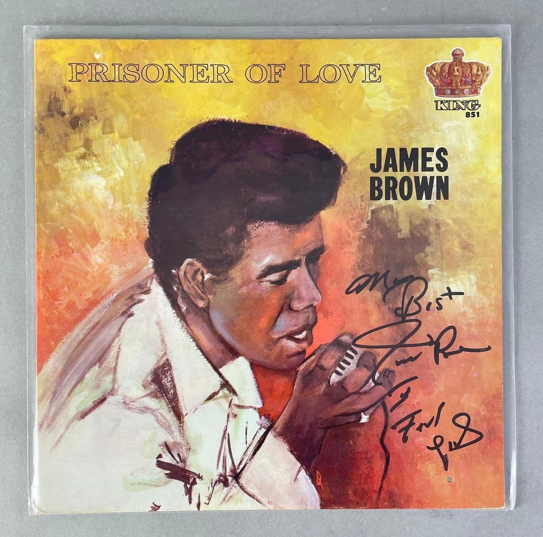 Signed James Brown Vinyl Record with LOA (1 of 3)