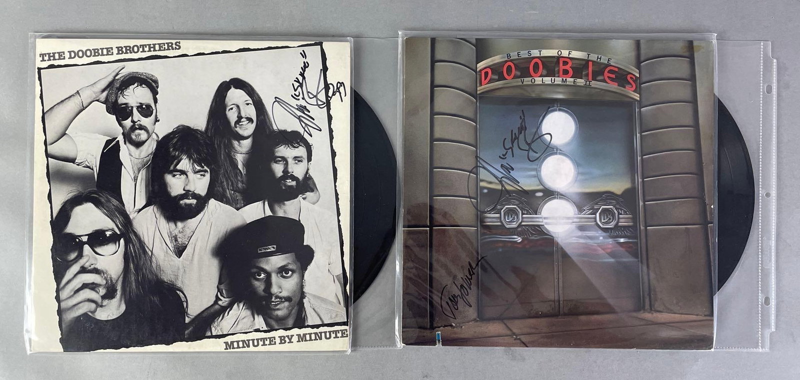 Group of 2 Signed Doobie Brothers Vinyl Records with LOA (1 of 4)