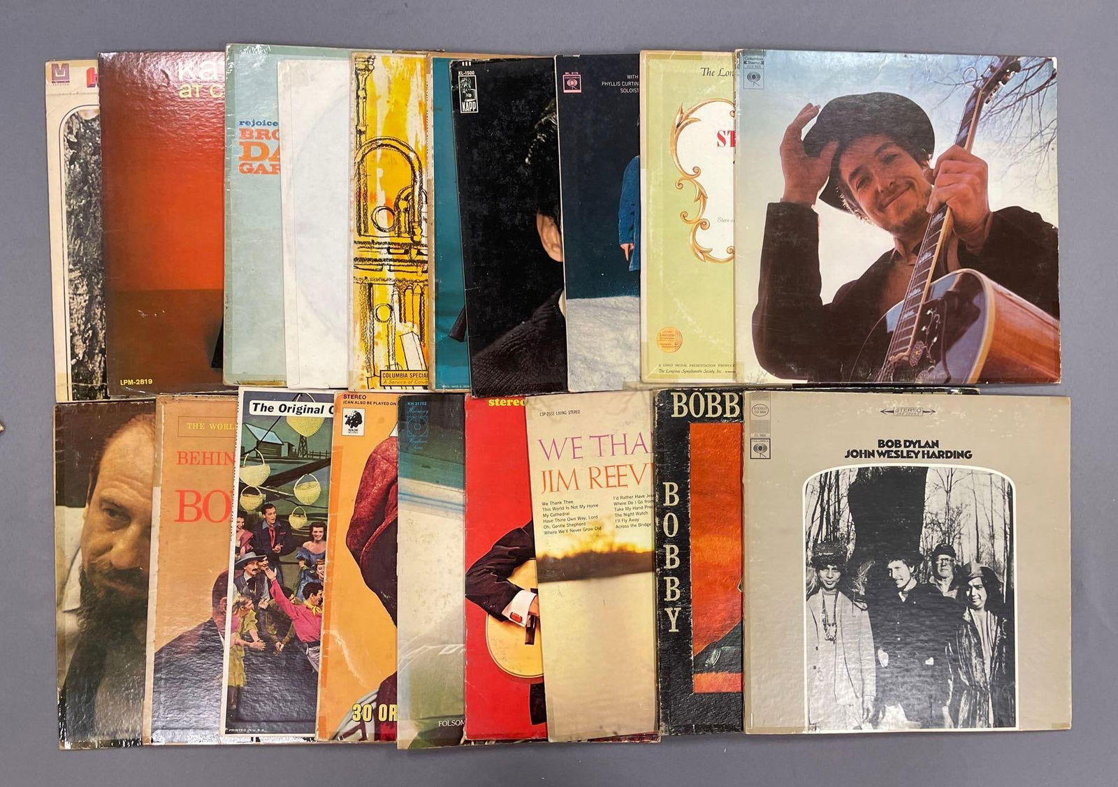 Group of 70+ Vintage Vinyl Records Including Bob Dylan and More: Stevie Wonder, Simon and Garfunkel, Diana Ross and the supremes, and more
