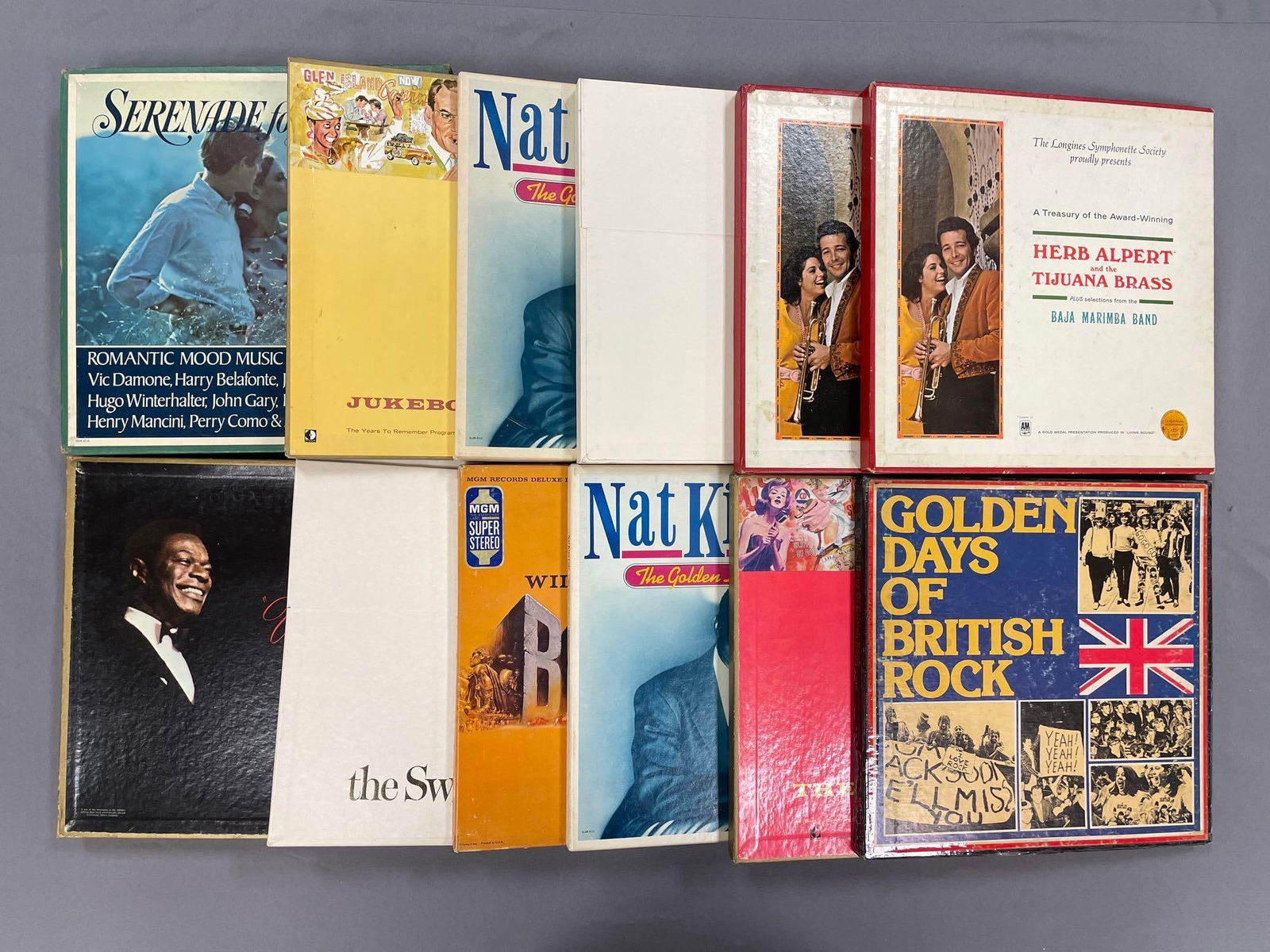 Group of 12 Vintage Jazz Era Vinyl Record Box Sets (1 of 3)