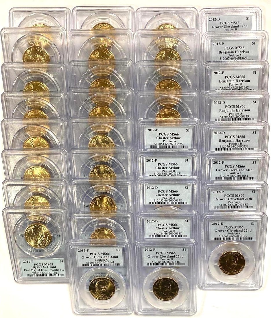 Group of (36) 2010 - 2012 Presidential Series $1 Position A/B (PCGS) MS65/66 (1 of 3)