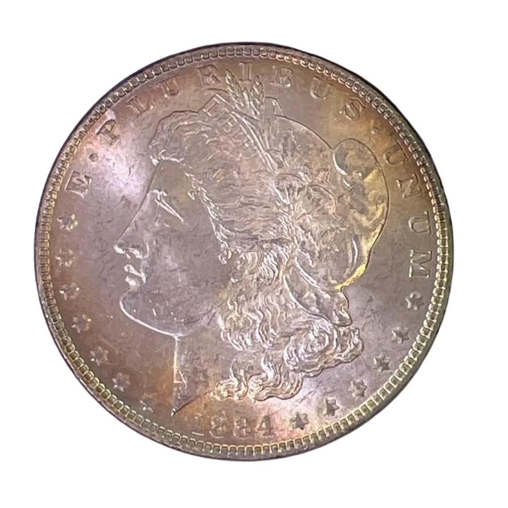 1884 P US Morgan Silver Dollar (1 of 2)