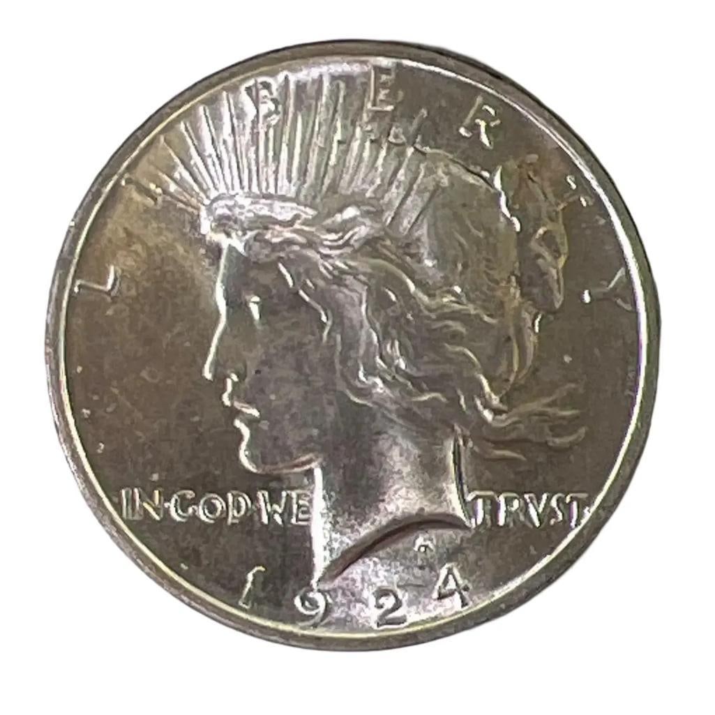 1924 P US Peace Silver Dollar (1 of 2)